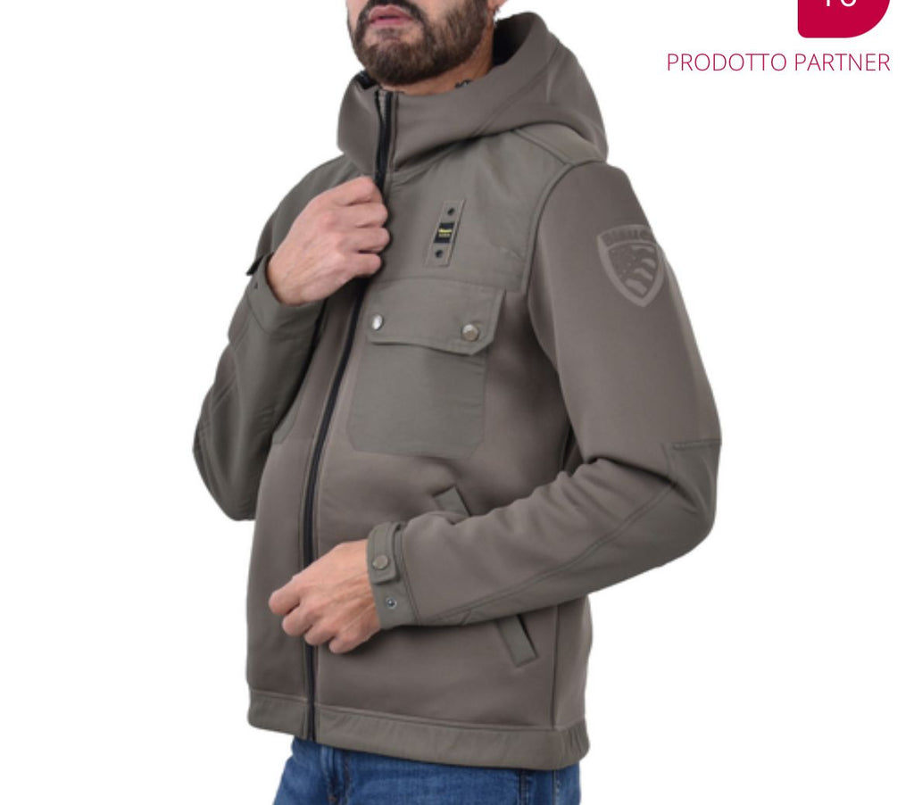 GIUBBINO BLAUER TERMICO CON TASCONI E CAPPUCCIO