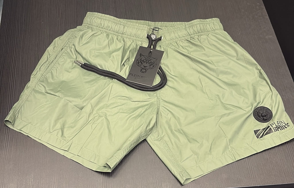 COSTUME PLEIN SPORT CON LOGO RIALZATO E SCRITTA GAMBA