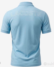 Carica l'immagine nel visualizzatore di Gallery, POLO LACOSTE LOGO LATO CUORE , SCRITTA SPALLE E RIGHINO CENTRALE